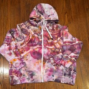2XL Nike Tie-Dye Hoodie in Pink, Purple & Orange Tones